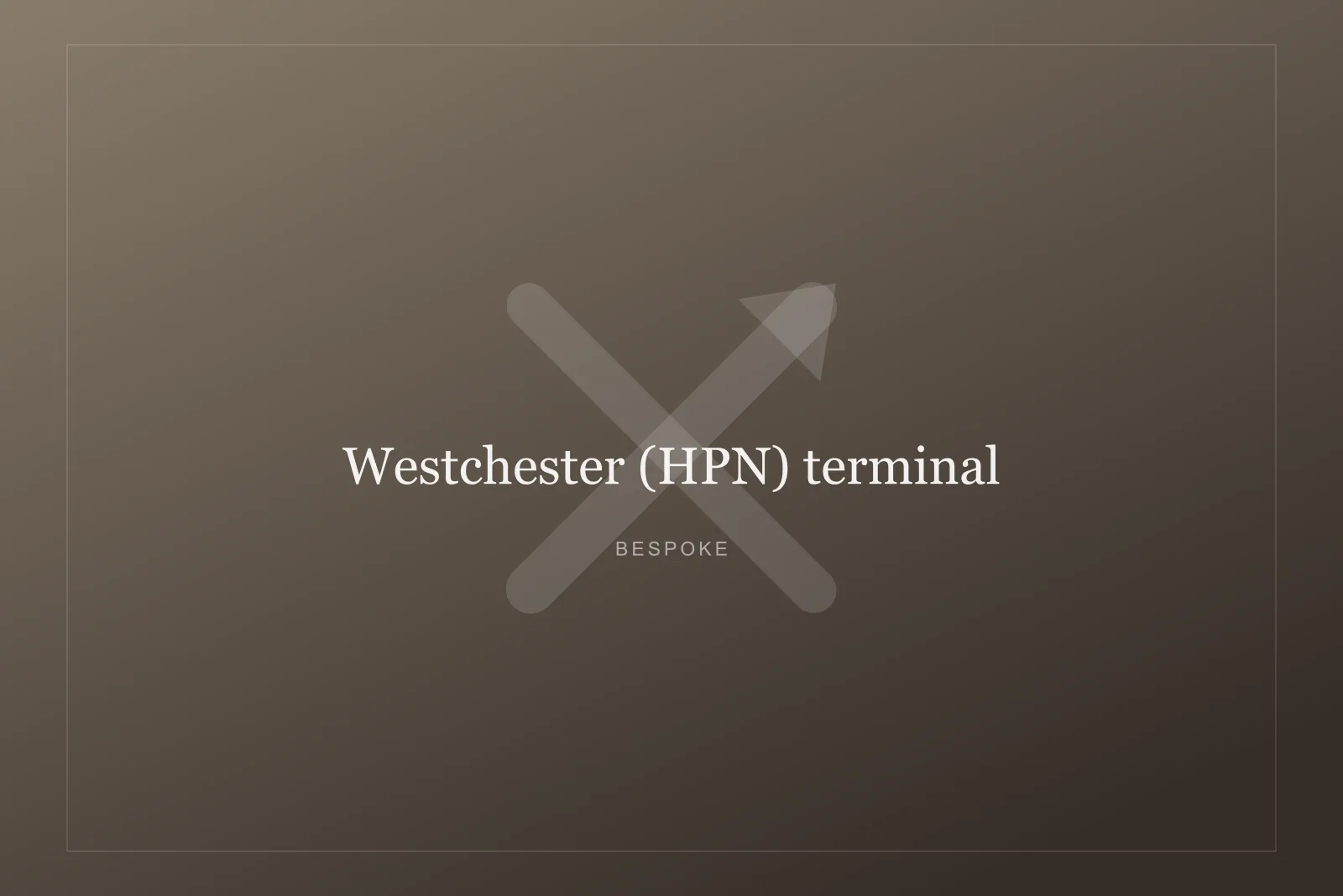 Westchester County Airport terminal — HPN car service