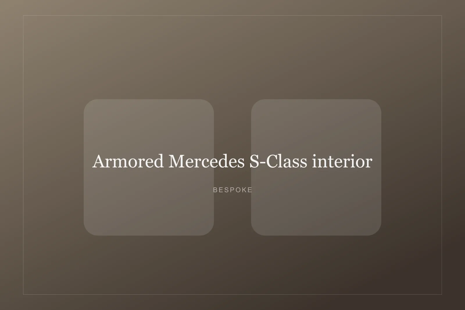 Rear cabin of the Armored Mercedes S-Class with executive seating
