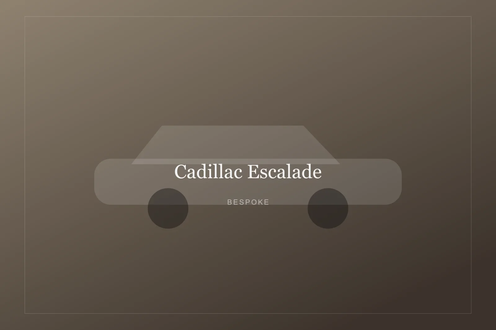 Cadillac Escalade — Luxury SUV for hire