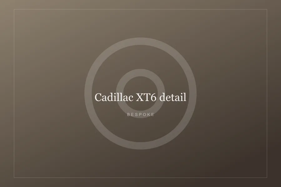 Close detail of the Cadillac XT6 trim and finish