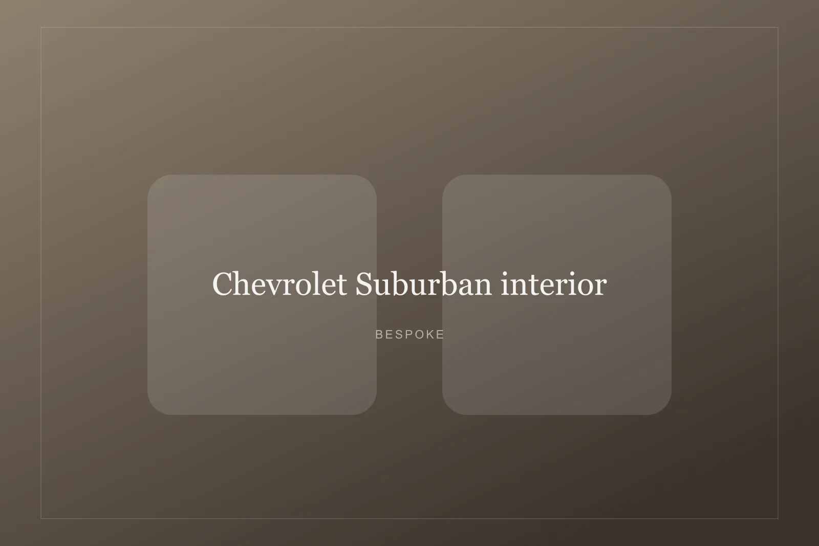 Rear cabin of the Chevrolet Suburban with executive seating