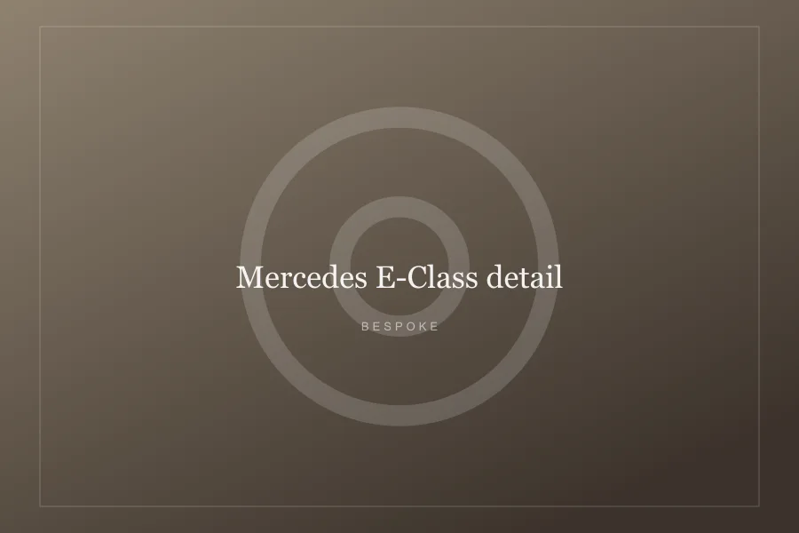 Close detail of the Mercedes E-Class trim and finish