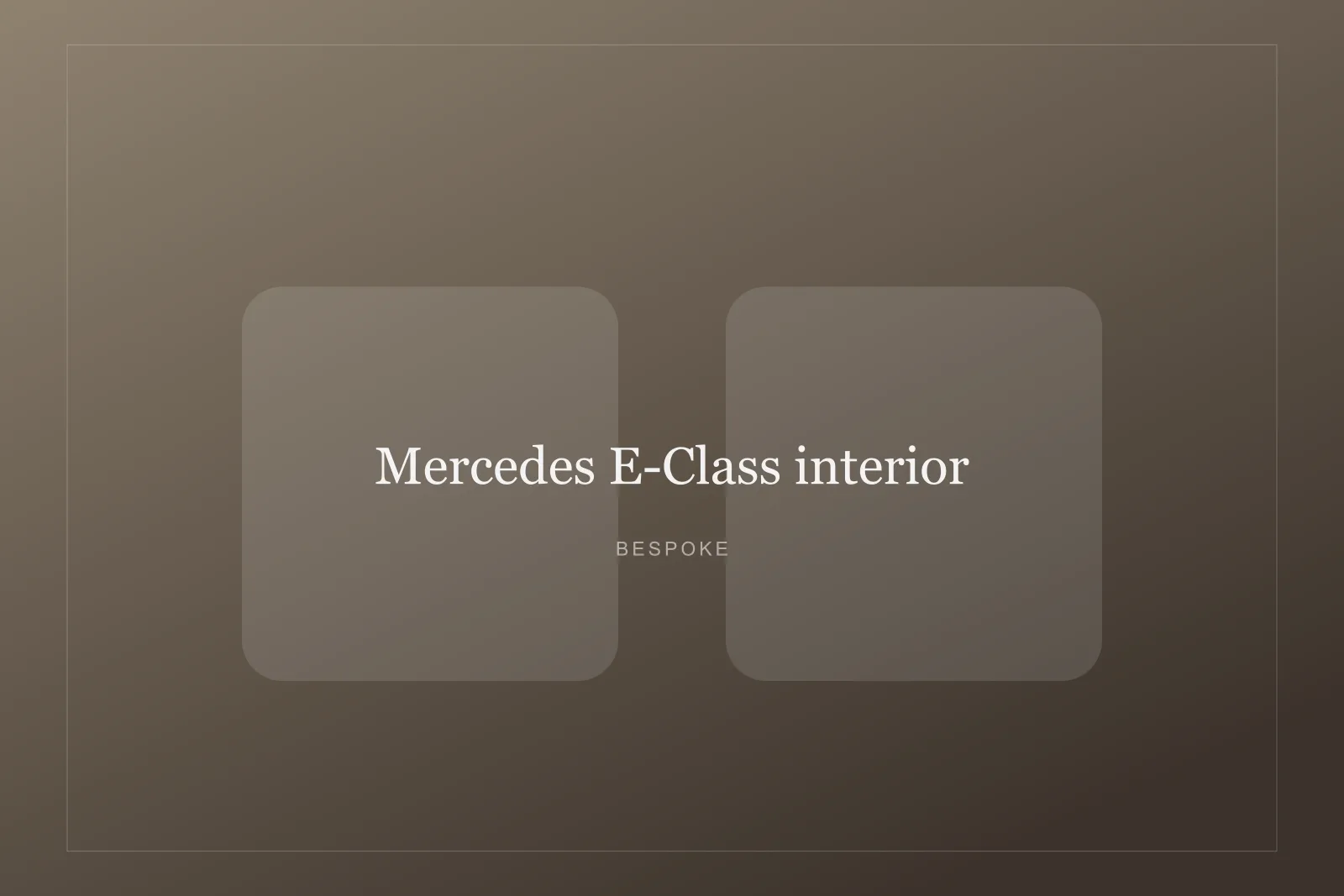 Rear cabin of the Mercedes E-Class with executive seating
