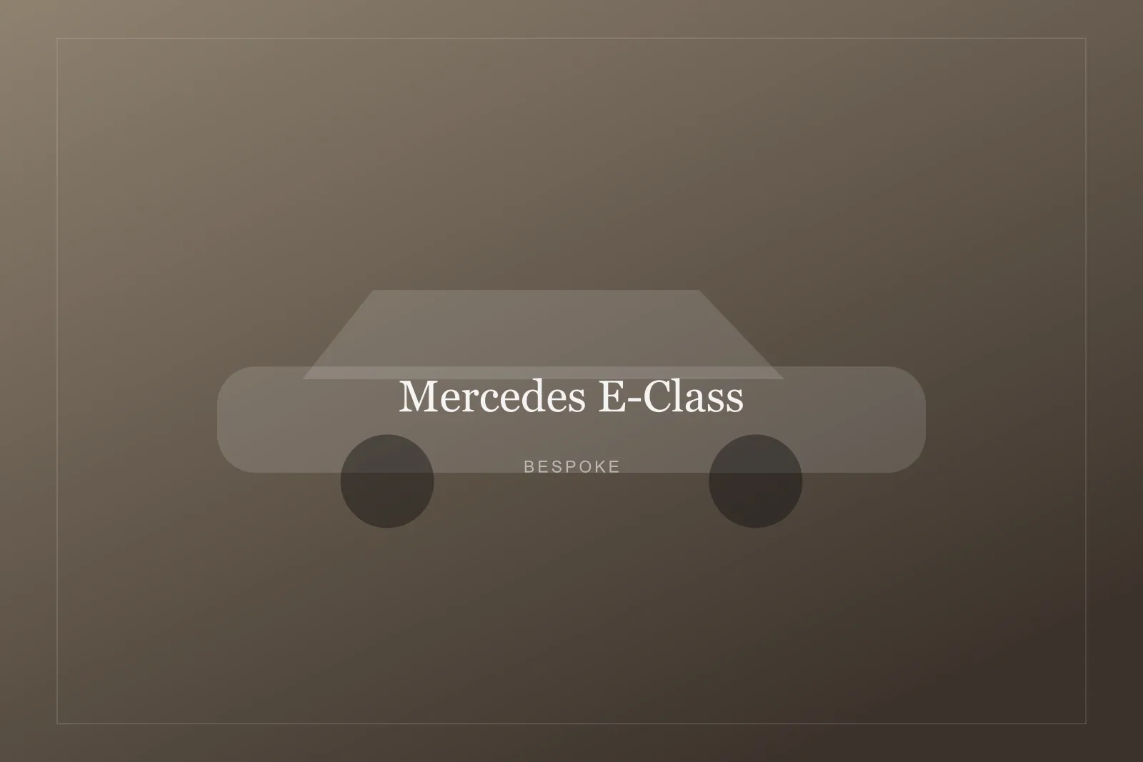 Mercedes E-Class — Euro Business Sedan for hire