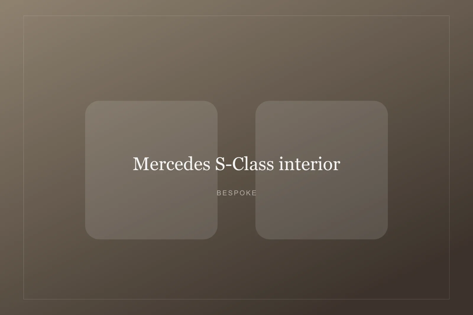 Rear cabin of the Mercedes S-Class with executive seating