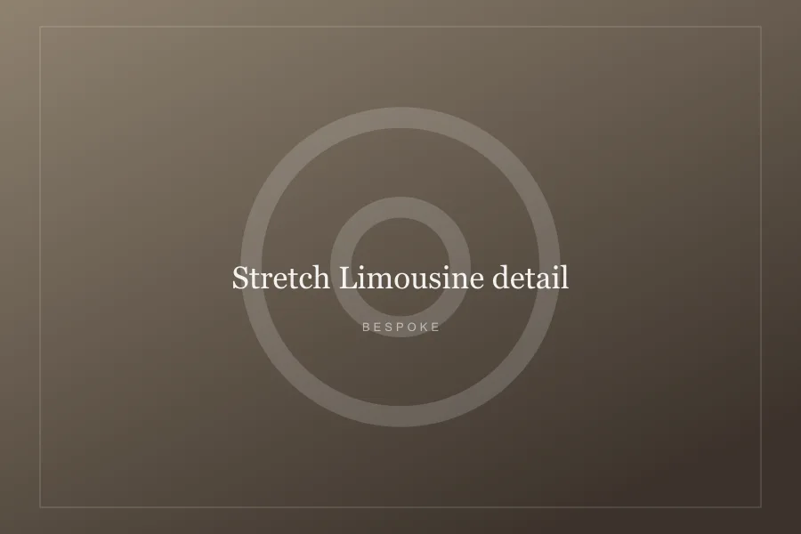 Close detail of the Stretch Limousine trim and finish